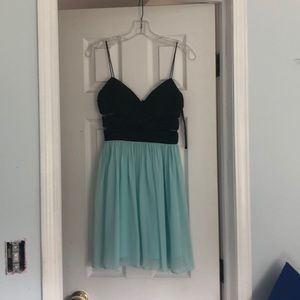 Blue and black homecoming dress